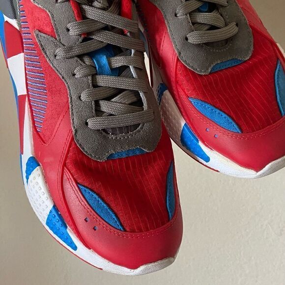 Puma Rs x Retro Red Steel Gray Indigo Sneakers Size 10.5 - Picture 9 of 11